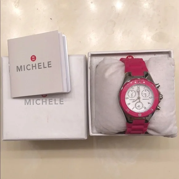 Michele watch never worn . Authentic Michele Diamond Chronograph Watch, Michele Watch - Etsy main image 4